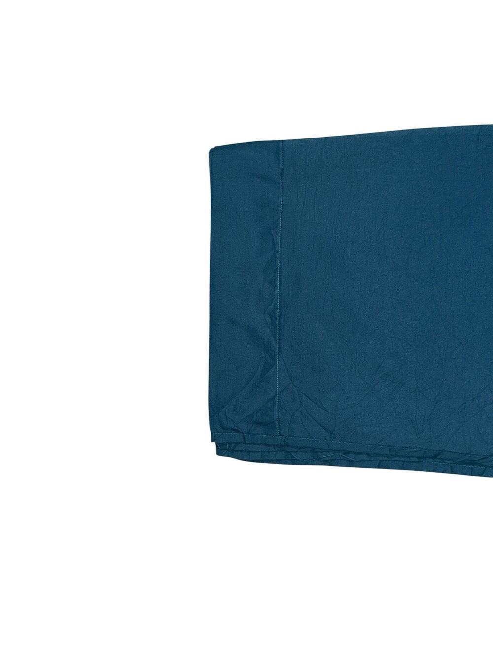 Solid Dark Teal Twin Sized Flat Sheet Microfiber Bedding Blue-Green Bedding
